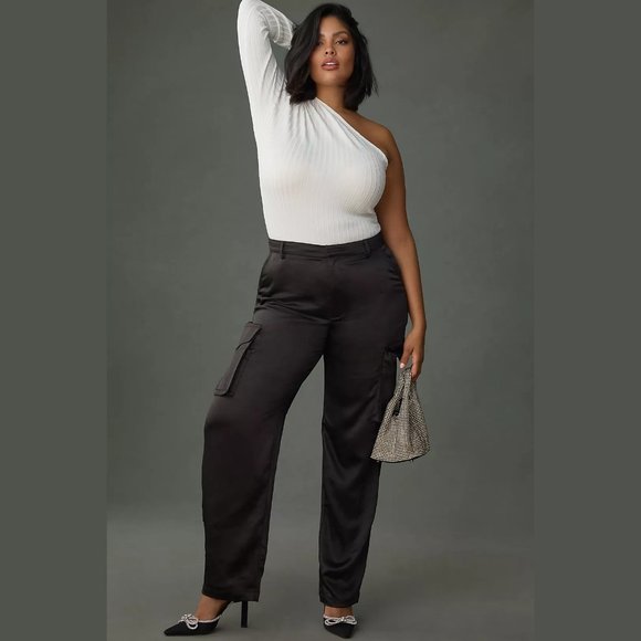 NEW Anthropologie Sizes M, XL One-Shoulder Ribbed Top, White - Picture 8 of 8